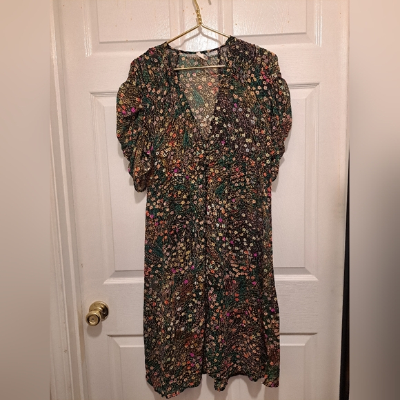 Anthropologie Akemi + Kin sheer button down multicolor dress size small - Picture 3 of 6